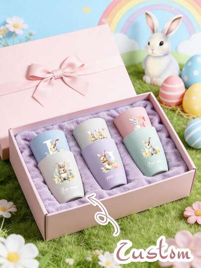 1 كوب ماء قابل للتخصيص عالي الجودة، أنماط أرنب وحروف مسلية للغاية، كوب فرشاة أسنان إبداعي، كوب غسول للسكن الجامعي، كوب ماء محمول بسيط مناسب للأزواج، كوب سميك للغسيل وفرشاة الأسنان، مناسب كهدية للأصدقاء أو الأزواج.