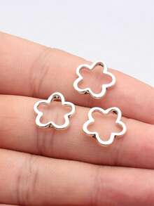 20入組/套花朵設計DIY珠子 - Ancient Silver - 查看 5