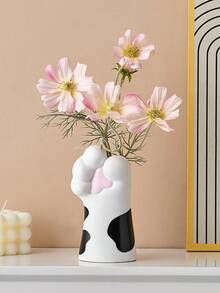 Bình hoa hình bàn chân mèo hoạt hình dễ thương, bình hoa trang trí nhà cửa bằng nhựa, vật trang trí phòng khách và phòng ngủ hiện đại sáng tạo. - 1PC - Xem 10
