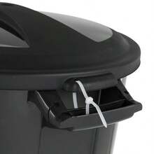 Hyper 20 Gallon Heavy Duty Plastic Garbage Can, Included Lid, Black - 20 加侖+1 - 查看 4
