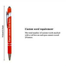 10pcs Customized Engraved Ballpoint Pens - Smooth Writing, Personalized Information, Touch Screen Compatible Retractable Clip, Ideal For Office And Christmas Greetings - Sets - View 8