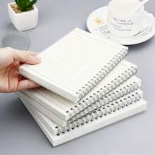 A6/A5/A4 螺旋笔记本 - 80 张/160 页，横线和方格设计，加厚 PP 装订，双线圈装订，耐用封面，简约便携，适合学习、工作、日记、旅行 - 小型记事本、素描本、办公和学生使用 - 均碼 - 查看 3