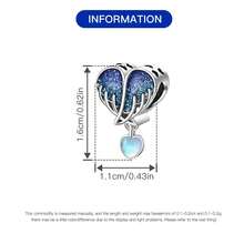 CYMYSS 1pc Minimalist Fashionable 925 Silver Plated Hollow Double Heart Shaped Pendant With Cubic Zirconia, Suitable As Valentine's Day/Birthday Gift For Women - Multicolor - View 4