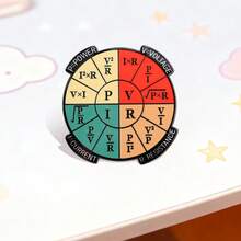 1PC Ohm's Law Badge Electrical Engineering Students Physics Students Ohm's Law Formula Brooch - one-size - View 3