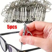 10-5pcs Mini 3-In-1 Multi-Function Screwdriver Keychain, Steel Eyeglass Screwdriver With Keychain, Glasses Repair Small Screwdriver With Key Chain For Fashion Glasses, Watches And Glasses, Practical Small Tool - 3-in-1 Screwdriver - View 5