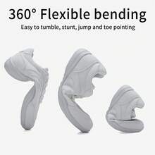 Women's White Cheerleading Shoes, Non-Slip Cheerleading Dance Shoes For Girls, Teenagers, Team Training And Competition - White - View 3