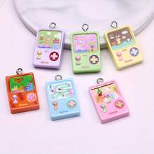 6/12个迷你游戏手柄造型吊坠，趣味树脂设计，适合DIY珠宝、耳环、项链、手机挂绳及其他手工艺品 - 遊戲機 - 查看 2