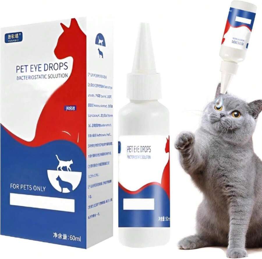 PEOWND solución limpiadora de Ojos y lagaas para Perros y Gatos - Blanco - Ver 1
