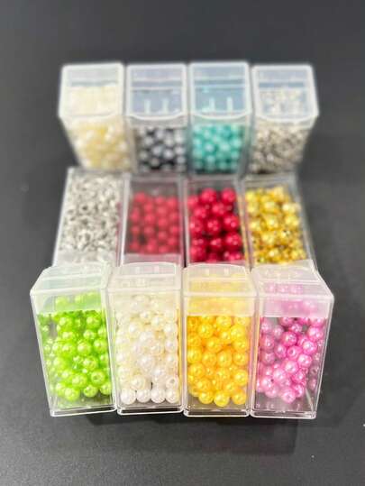 12pcs Diamond Painting Rhinestone Storage Box, Transparent Jewelry Box, Diamond Shaped Divided Rhinestone Box, Diamond Box Tools, Round/Square/Rectangular Storage Container