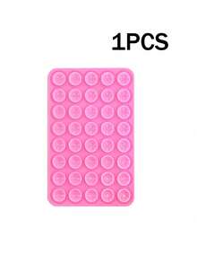 1pc Pink Silicone Suction Cup 40pcs Double-Sided Multi-Function Suction Cup Holder, Square Phone Anti-Slip Suction Pad - Multicolor - View 14