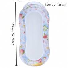 1pc Inflatable Floating Hammock, Fruit Style With Sequins And Strawberry Elements, Suitable For Water Recreation, Beach, Party, Pool, Floating Device, Made Of PVC Material, Requires Separate Purchase Of Air Pump - Glitter Strawberry - View 12