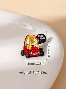 1pc Fun Cartoon Yellow Duck Car Brooch Pin Animal Badge Children's Gift For Men And Women's Daily Wear - Multicolor - View 4