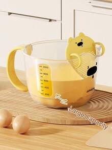 1PC Multi-Functional Measuring Cup With Strainer – Clear Plastic Measuring Jug With Scale, Filter Lid, And Spout For Baking, Cooking, And Kitchen Use - Multicolor - View 5