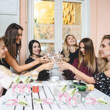 20/40/60pcs Martini Glass Shaped Pink Bow Paper Napkins, Suitable For Wedding, Party, Birthday Decoration, Drink Napkins For Wedding, Party, Bachelor Party And Other Events - View 7