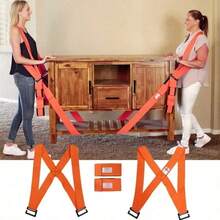 2pcs/Set Furniture Moving Shoulder Strap, Forklift Lifting Sling, Wrist Strap - Orange - View 2