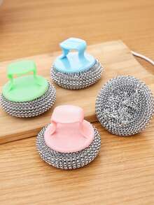 3/6/10个装可拆卸圆形锅刷，厨房锅碗瓢盆清洁海绵，不刮伤洗碗刷清洁球 - 多色 - 查看 2