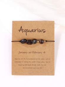 12 Zodiac Natural Stone Handmade Braided Bracelet, Friendship Bracelet For Women - Bracelet - View 17