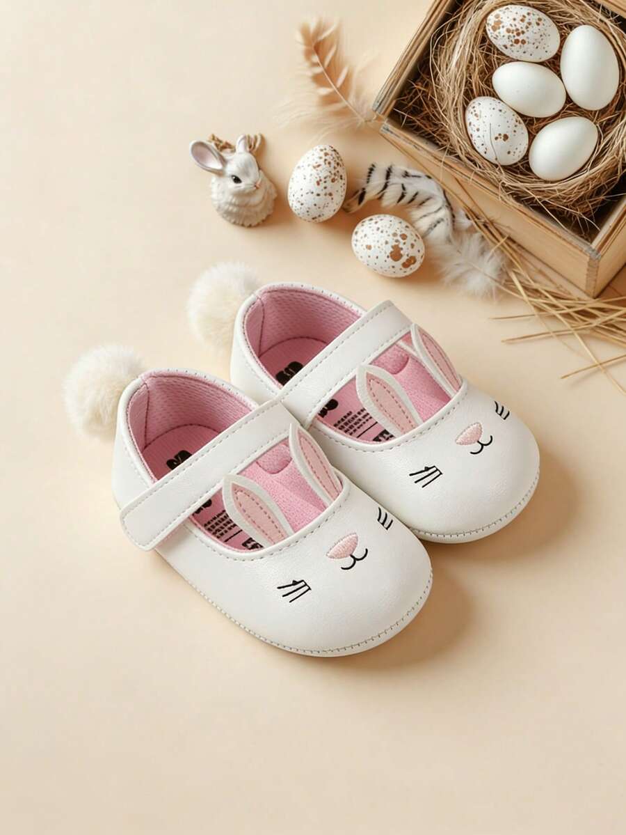 婴幼儿女童玛丽珍公主婚礼舞鞋，防滑学步鞋，复活节派对服装鞋