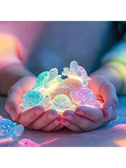 50pcs Glow In The Dark 3D Sea Turtle Figurines - Colorful Semi-Transparent Plastic Decorations, Suitable For DIY Crafts, Party Favors, Classroom Rewards, And Beach Themed Events. Great For Halloween, Easter, Thanksgiving, Christmas, Birthday And Party Gifts, Holiday Decor, Glow-In-The-Dark, Holiday Decorations, Lightweight Decor, Turtle Decorations, Craft Supplies, Event Planners, Crafting Enthusiasts (Assorted Colors And Styles)