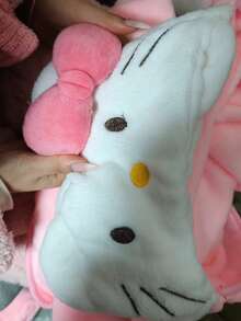 1 chiếc áo choàng tắm có mũ Hello Kitty dành cho nữ, khăn tắm, chăn, áo choàng in hình hoạt hình, bộ đồ ngủ, chăn ngủ có mũ, khăn choàng che nắng, đồ ngủ điều hòa, khăn choàng đa năng, áo choàng nhung dễ thương để ngủ - Nhiều màu - Xem 9