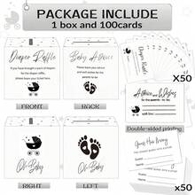 51pcs Diaper Raffle Cards With Box, Can Be Used For Game Invitations, Gender Reveal Party Decorations, Table Centerpieces, Etc. Win Prizes With A Pack Of Diapers, Christmas Theme - Multicolor - View 16