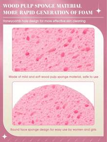 10pcs/20pcs Round Compressed Face Wash Wood Pulp, Reusable Exfoliating Face Wash, Suitable For Family Or Travel, Four Seasons Face Wash Wood Pulp ﻿ - Multicolor - View 2