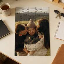 Personalized Wooden Puzzle, Customized Photo Portrait Puzzle, Birthday Gift, Personalized Puzzle Souvenir For Special Occasions, Couple Portrait Puzzle, Travel Memory Photo Puzzle, Anniversary Custom Photo Puzzle, Graduation Class Photo Puzzle, Family Gathering Custom Puzzle, Holiday Custom Puzzle Gift - Multicolor - View 3