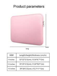 1pc Minimalist Dual Zipper Laptop Sleeve, Protective Case For Laptop - View 8