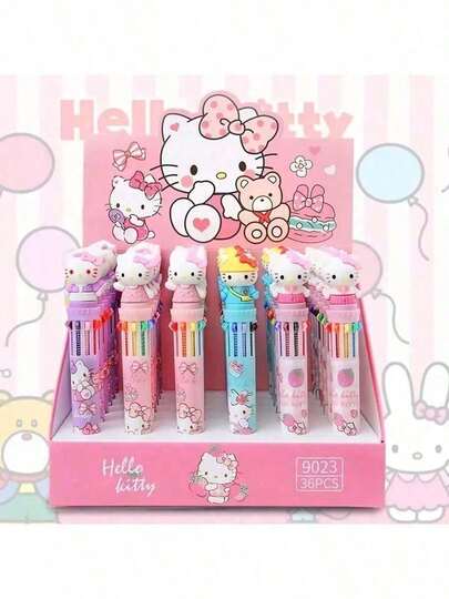 1/3/5/7/9/ Pieces , Series Acrylic Pressure Pens - Yuguigou, Kulomi, Mileti, Hapag, - Cute Cartoon Character Neutral Pens For Office And School Supplies, Extendable, Medium Tip
