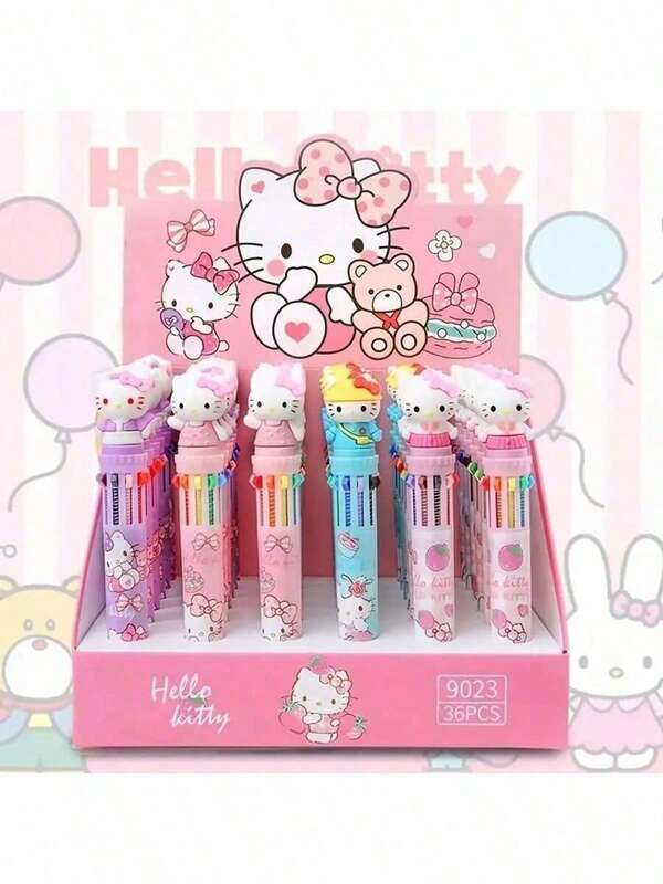 1/3/5/7/9/ Pieces , Series Acrylic Pressure Pens - Yuguigou, Kulomi, Mileti, Hapag, - Cute Cartoon Character Neutral Pens For Office And School Supplies, Extendable, Medium Tip