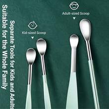 6 piezas Juego de herramientas de acero inoxidable para eliminar el cerumen, cuchara para limpiar los oídos, limpiador de cera de oído, herramienta en espiral para eliminar la cera de oído, juego portátil de limpieza de oídos - Ver 8
