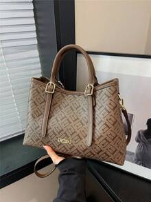 Dedoo Fashionable Multi-Compartment Large Capacity Charm Handbag & Shoulder Bag - Multicolor - View 4