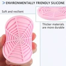 4PCS Silicone Car Coasters, Unique Spider Web Non - Slip Car Cup Holder Coaster Car Interior Accessories, Universal 2.75 Inch Car Drink Coaster Women Men (Pink) - A - 查看 5