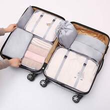 Suitcase Organiser Set, Beige, 11-Piece Packing Cubes Set, Waterproof Travel Clothes Bags, Suitcase Organiser For Holidays And Travel, Packing Cube Set, Travel Cube - Grey - View 8