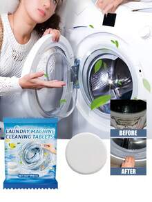Deep Cleaning Effervescent Washing Machine Cleaner Tablets - Descaler & Deodorizer, Suitable For Laundry Equipment, Household Washing Machines Drum And Water Tank Maintenance - Multicolor - View 6
