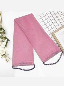 1pc African Loofah Sponge, African Exfoliating Bath Back Scrubber Towel With Drawstring, Mesh Body Scrub Sponge With Rope Handle, Unisex Long Exfoliating Bath Sponge, Multi-Functional Exfoliating Face Towel, Elastic Back Scrub Towel, Suitable For Bathing, Skin Cleansing And Massage - Multicolor - View 13