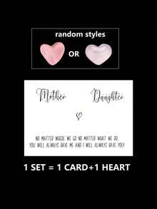 15张/5套母女拥抱卡片，心形亚克力异地恋情礼品套装，含拥抱卡片，适合生日、母亲节及其他特殊场合，感人礼物，心形设计，优雅收藏品，高品质材料，可收藏，情感礼物，母亲节礼物 - A - 查看 8