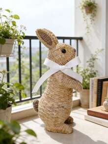 Cartoon Rabbit Shaped Decorative Ornament, Suitable For Bedroom, Living Room, Garden And Yard Decoration - 1PC - View 3