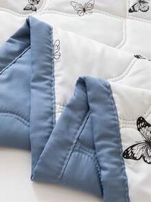 1件手工包边夏季被子，轻盈透气，活力印花，不褪色不起球，适合居家卧室、户外旅行、学生宿舍、办公室午睡等场合。 - 彩色 - 查看 6