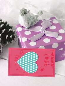 8pcs Valentine's Day Heart-Shaped Greeting Cards, Small Card Gifts, Holiday Cards, Envelopes, Minimalist Postcards, Gifts For Boyfriend, Holiday Gift Cards - Multicolor - View 4