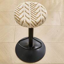 Plush Chair Cover, Elastic Round Stool Cover, Swivel Chair Cover, Bar Stool Cover - Multicolor - View 8