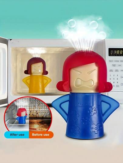 Angry Mama Oven Steam Microwave Cleaner - Heavy-Duty Kitchen Cleaning Brush With Steam Technology For Kitchen Microwave, Refrigerator, Multi-Purpose Oven, Dishwasher Cleaning, Easy To Use & Store, Reusable Household Cleaning Tool For Grease, Stains, Kitchen Essentials, Home Appliances, Cleaning Supplies, Summer, Home Deocr