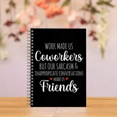 1pc Funny Spiral Notebook, Coworker Gag Gift Notebook, A5 To-Do List, Friend Gift, Suitable For Office And Home Use, Work Partner Birthday Gift