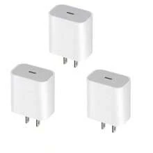 1/2/3个20W美规插头充电器适配器，白色便携式墙充，高效快充，兼容 17 Pro Max/17 Pro/17/Air/17/15/16/14/13/12/11/XS/XR/8/7/6， - 美規A型插(110-127V) - 查看 8