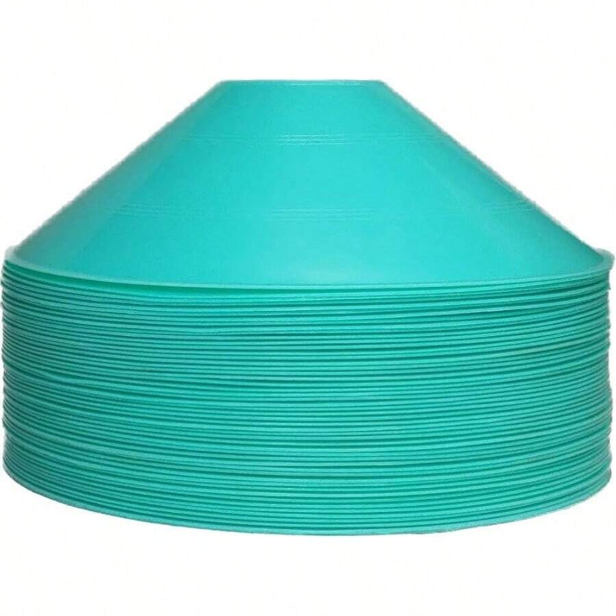 Thicker Disc Cones Set Of 50 Agility Soccer Cones With Carry Bag For TrainingFootball Sports Field Cone Markersgift - Cyan - View 1