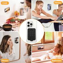 1pc Magsafe Suction Cup Cell Phone Holder, Hands-Free Magnetic Cell Phone Suction Cup For Selfies And Videos, Mirror Shower Cell Phone Holder, Fitness Equipment Accessory, Outdoor Photography Support Bracket, Lazy Man Bracket, Cell Phone Holder For Indoor Outdoor Home Gym Car Kitchen Bathroom - Multicolor - View 12