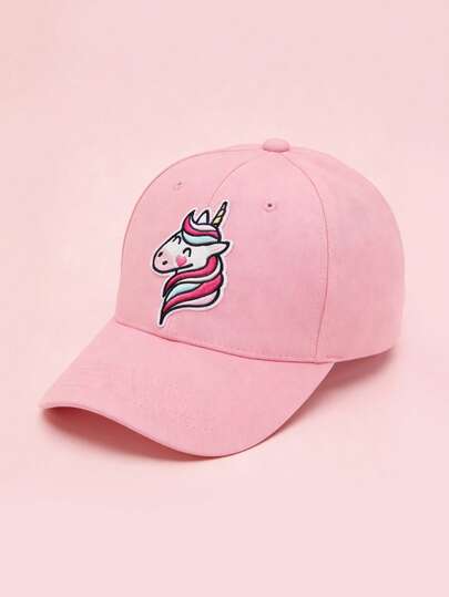1 Spring/Summer Sun Hat Cute Unicorn Embroidered Baseball Cap Perfect For Everyday Wear And Outdoor Activities