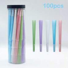 /50 Pcs Natural Pre-Rolled Cones - Large Ultra-Slow-Burning Cones With Tips/Pipes - Small Rolling Papers, High Cost Performance, Affordable - Nhiều màu - Xem 6