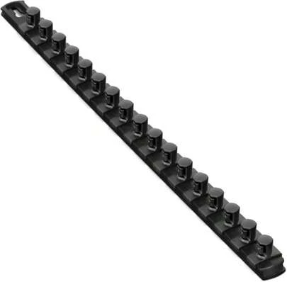 Ernst Manufacturing 18-Inch Socket Organizer With 17 1/2-Inch Twist Lock Clips, Black (8422-Black-1/2)