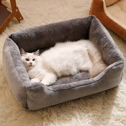 All-Season Pet Bed Mat - Non-Slip, Bite-Resistant, Washable Rectangular Cat/Dog Bed, Made Of Soft Polyester Fiber Filling, Durable And Comfortable, Suitable For Small, Medium And Large Pets, Pet Bedding Solution, Cozy Pet Furniture